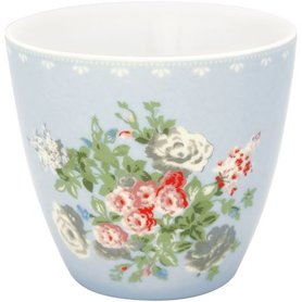 GreenGate Mokje / Latte cup Petricia pale blue H: 9cm GreenGate Mokje / Latte cup Petricia pale blue H: 9cm