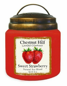 CHESTNUT HILL Candles Geurkaars met 2 lonten SWEET STRAWBERRY  450g  CHESTNUT HILL Candles Geurkaars met 2 lonten SWEET STRAWBERRY  450g