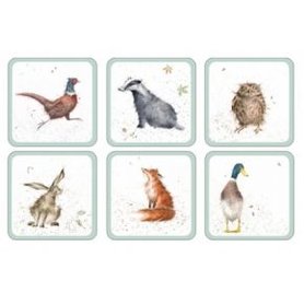 Wrendale Designs Untersetzer Country Animals set/6 Wrendale Designs Untersetzer Country Animals set/6