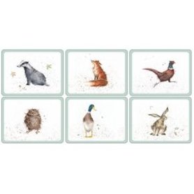 Wrendale Designs Placemat Country Animals set/6