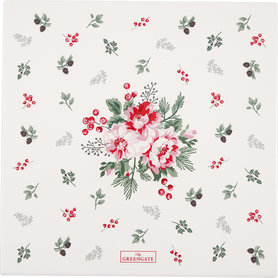 GreenGate Charline white Onderzetter / Coaster Square 22x22cm GreenGate Charline white Onderzetter / Coaster Square 22x22cm