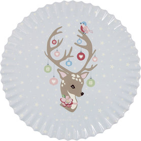 GreenGate Dina Pale Blue Onderzetter / Coaster round D:20cm GreenGate Dina Pale Blue Onderzetter / Coaster round D:20cm