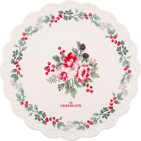 GreenGate Charline white Onderzetter / Coaster round D:20cm GreenGate Charline white Onderzetter / Coaster round D:20cm