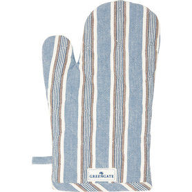 GreenGate Ivah stripe blue Ovenhandschoen