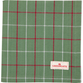 GreenGate Lyla check green servet