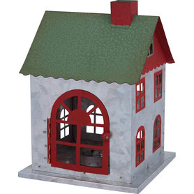 GreenGate Kerst decoratie huis metaal Charline dark green small  GreenGate Kerst decoratie huis metaal Charline dark green small