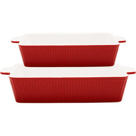 GreenGate Alice red ovenschaal set/2
