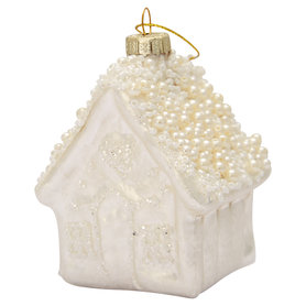 GreenGate Kerstboomhanger Ornament glass House white GreenGate Kerstboomhanger Ornament glass House white