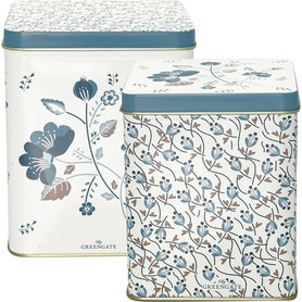 GreenGate Mozy white square box set/2 GreenGate Mozy white square box set/2