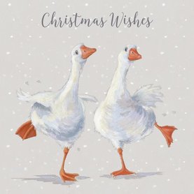 Wrendale Designs Christmascard  "Dancing on Ice" Luxury Boxed Cards