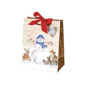 Wrendale Designs Geschenktasche Schneemann-GroĂź Wrendale Designs Geschenktasche Schneemann-GroĂź