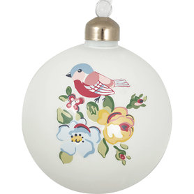 GreenGate Ellie white kerstbal glas