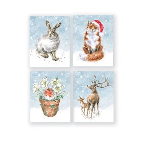 Wrendale Designs Boxed Mini Charity Christmas Cards "Fox" - set van 16 Wrendale Designs Boxed Mini Charity Christmas Cards "Fox" - set van 16