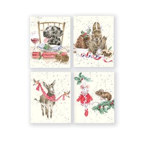 Wrendale Designs Boxed Mini Charity Christmas Cards "Dog" - set van 16 Wrendale Designs Boxed Mini Charity Christmas Cards "Dog" - set van 16