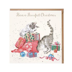 Wrendale Designs Kerstkaart Kat "A Purrrfect Christmas"  Wrendale Designs Kerstkaart Kat "A Purrrfect Christmas"