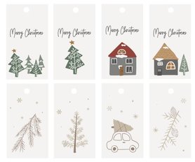 To/From Card Christmas designs 8 assorted | IB Laursen To/From Card Christmas designs 8 assorted | IB Laursen