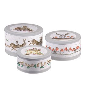 Wrendale Cake Tin Nest - Christmas