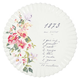 GreenGate Jacobe white onderzetter / Coaster round  GreenGate Jacobe white onderzetter / Coaster round