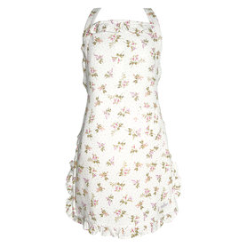 GreenGate Keukenschort met rand Asta white GreenGate Keukenschort met rand Asta white
