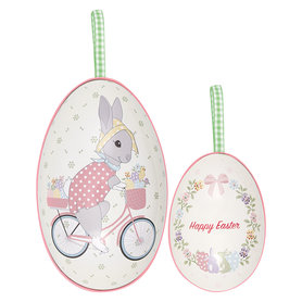 GreenGate Decoratie paas ei Cilja easter white set of 2 GreenGate Decoratie paas ei Cilja easter white set of 2