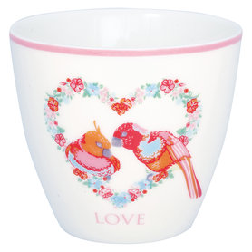 GreenGate Latte Mok Xenia Love white  GreenGate Latte Mok Xenia Love white