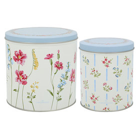 Greengate Koektrommel rond Elwin white set/2 Greengate Koektrommel rond Elwin white set/2