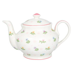 GreenGate Theepot rond Cilja White 