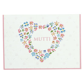 GreenGate Kaart met envelop Columbine Mutti white