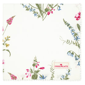 GreenGate Katoenen servet met kant rand Elwin white GreenGate Katoenen servet met kant rand Elwin white