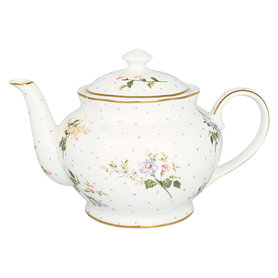 GreenGate Theepot Asta White rond