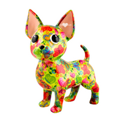 Pomme-Pidou Spaarpot Chihuahua Cruz groen met vlinders Pomme-Pidou Spaarpot Chihuahua Cruz groen met vlinders