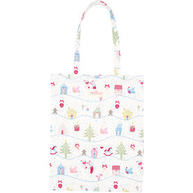 GreenGate Laura christmas white shopper katoen GreenGate Laura christmas white shopper katoen