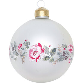 GreenGate kerstbal glas Leonora white GreenGate kerstbal glas Leonora white