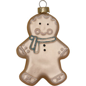 GreenGate kerst ornament glas Laura gingerbread man GreenGate kerst ornament glas Laura gingerbread man