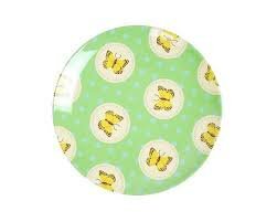 Ginger Lifestyle Melamine Gebaks bord Happy Butterflies  Green