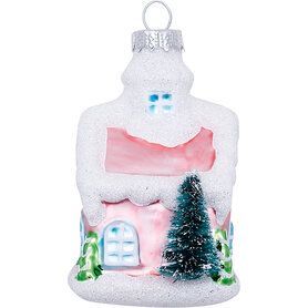 GreenGate House Laura pale pink kerstornament glas small GreenGate House Laura pale pink kerstornament glas small