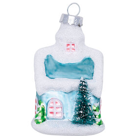 GreenGate House Laura pale blue kerstornament glas small GreenGate House Laura pale blue kerstornament glas small