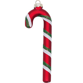 GreenGate Candy Cane glitter red kerstornament glas GreenGate Candy Cane glitter red kerstornament glas