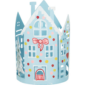 GreenGate Theelichthouder Lantaarn Huis Laura pale blue  GreenGate Theelichthouder Lantaarn Huis Laura pale blue