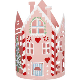 GreenGate Theelichthouder Lantaarn Huis Laura pale pink GreenGate Theelichthouder Lantaarn Huis Laura pale pink