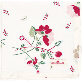 GreenGate Katoenen servet met kant rand Mozy pale pink GreenGate Katoenen servet met kant rand Mozy pale pink