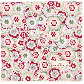 GreenGate Katoenen servet met kant rand Selma pale pink GreenGate Katoenen servet met kant rand Selma pale pink