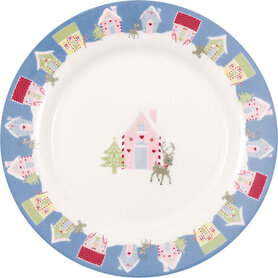 GreenGate Ontbijtbord Laura homes dusty blue