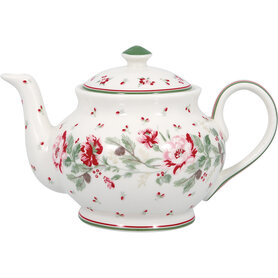 GreenGate Theepot rond Leonora white