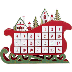 GreenGate Adventskalender Kerst Slee Leonora red GreenGate Adventskalender Kerst Slee Leonora red