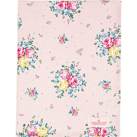 GreenGate Tafelkleed Laura pale pink 100 x 100 cm