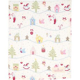 GreenGate Tafelkleed Laura christmas white 150 x 150 cm