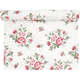 GreenGate Tafelloper Leonora white 45 x 140 cm