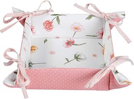 Clayre & Eef | Broodmandje 35*35*8 cm | Wit | 100% Katoen Clayre & Eef | Broodmandje 35*35*8 cm | Wit | 100% Katoen