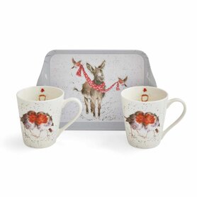 Wrendale Designs Mug & Tray set Winter Friends